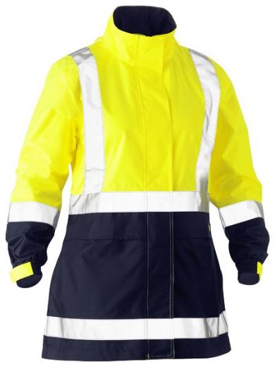 Picture of BISLEY WOMEN'S TAPED HI VIS RAIN SHELL JACKET